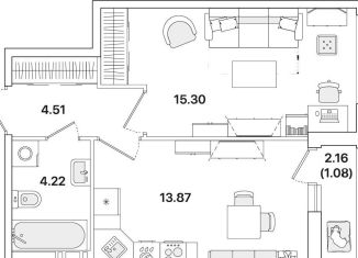 Продается 1-комнатная квартира, 39 м2, Санкт-Петербург, метро Гражданский проспект