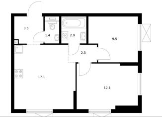 Продается 2-комнатная квартира, 48.8 м2, Котельники