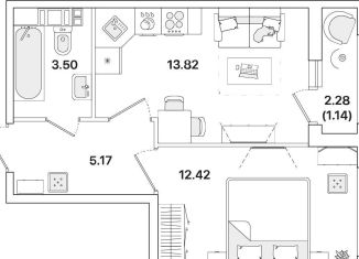 Продаю 1-комнатную квартиру, 36.1 м2, Санкт-Петербург, метро Девяткино