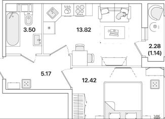 Продаю 1-ком. квартиру, 36.1 м2, Санкт-Петербург