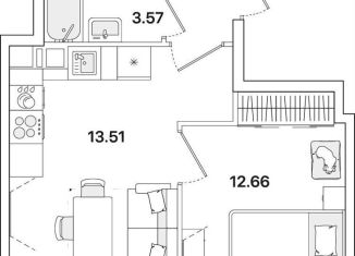 Продается 1-комнатная квартира, 33.3 м2, Санкт-Петербург