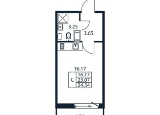 Квартира на продажу студия, 27.3 м2, Ленинградская область