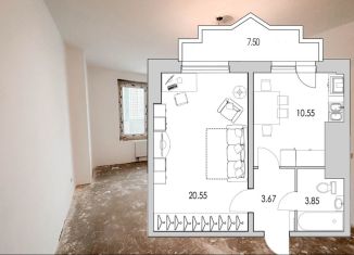 Продается 1-комнатная квартира, 46.2 м2, Санкт-Петербург, ЖК Байрон, улица Кустодиева, 7к1