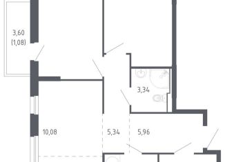 Продам 2-комнатную квартиру, 63.6 м2, Тюменская область, жилой комплекс Чаркова 72, 2.1