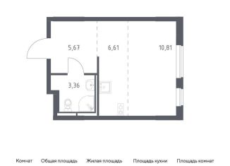 Продам квартиру студию, 26.5 м2, Мытищи, ЖК Мытищи Парк