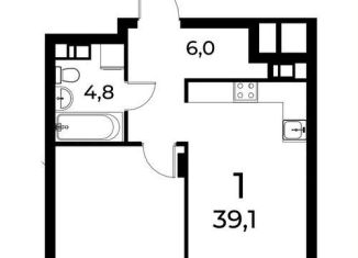 Продается 1-комнатная квартира, 39.1 м2, Нижний Новгород, Московский район