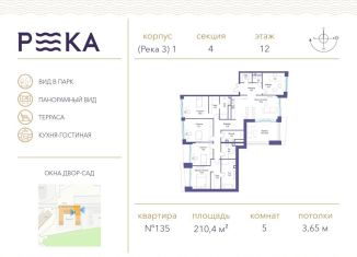 Продаю 5-комнатную квартиру, 210.4 м2, Москва, метро Раменки, улица Сергея Бондарчука