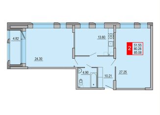 2-ком. квартира на продажу, 85.1 м2, Тверь, Петербургское шоссе, 3к1, Заволжский район