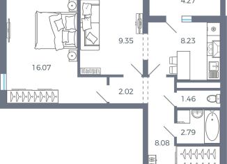 Продается 2-ком. квартира, 50.1 м2, Самарская область