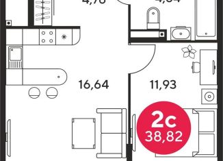 Продается 1-ком. квартира, 38.5 м2, Ростовская область