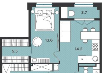 Продам 2-комнатную квартиру, 53.6 м2, Северодвинск, Крымская улица, 8