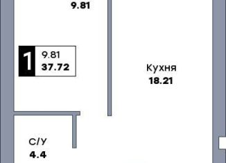 Продается 1-комнатная квартира, 38.4 м2, Самара, метро Гагаринская