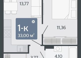 Однокомнатная квартира на продажу, 33 м2, Свердловская область