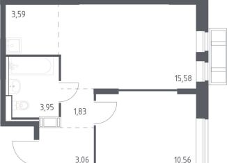 Продаю 1-комнатную квартиру, 37.5 м2, село Лайково