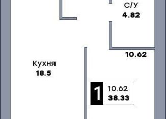 Продаю 1-ком. квартиру, 39 м2, Самара, метро Гагаринская