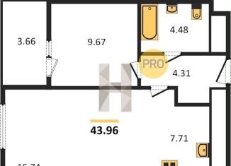 Продажа 1-комнатной квартиры, 44 м2, Ростов-на-Дону, бульвар Комарова, 28