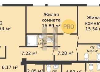 Продам 2-комнатную квартиру, 96.1 м2, Ростовская область, Социалистическая улица, 118