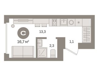 Продам квартиру студию, 16.7 м2, Москва, метро Стахановская