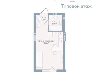 Продажа квартиры студии, 28 м2, Астрахань, Моздокская улица, 40