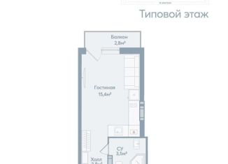 Продам квартиру студию, 24.6 м2, Астрахань, Моздокская улица, 40, Советский район