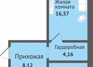 Однокомнатная квартира на продажу, 54.9 м2, Чебоксары, улица Академика В.Н.Челомея, поз3