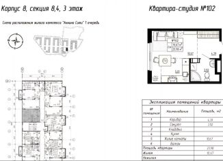 Квартира на продажу студия, 24 м2, Ленинградская область