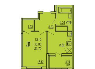 Продается 1-комнатная квартира, 35.7 м2, Пензенская область, улица Студёный Кордон, 48