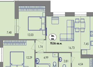 Продается 3-ком. квартира, 69.3 м2, Карелия