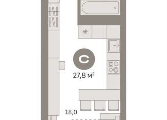 Продается квартира студия, 27.8 м2, Москва, ЮВАО