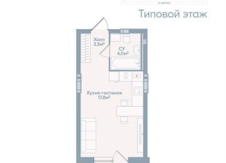 Продам квартиру студию, 28 м2, Астрахань, Моздокская улица, 40