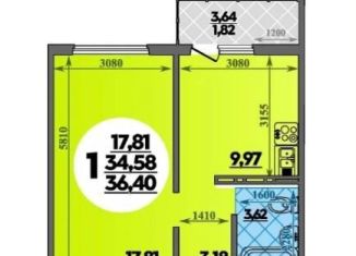 Продаю 1-комнатную квартиру, 36.4 м2, Ростов-на-Дону, Октябрьский район, улица Дмитрия Петрова, 2