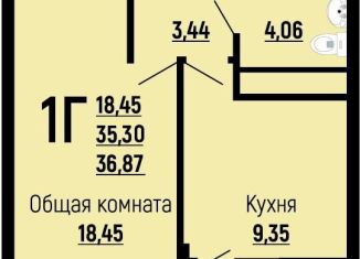 Продажа однокомнатной квартиры, 36.9 м2, Краснодар, Заполярная улица, 39к7