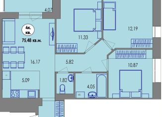 Продается 4-комнатная квартира, 75.9 м2, Карелия