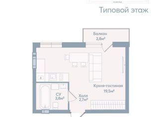 Продам квартиру студию, 28.5 м2, Астрахань, Моздокская улица, 40