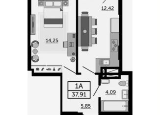 Продается 1-комнатная квартира, 37.9 м2, Ростов-на-Дону, ЖК Город у Реки, улица 23-я Линия, 54с12