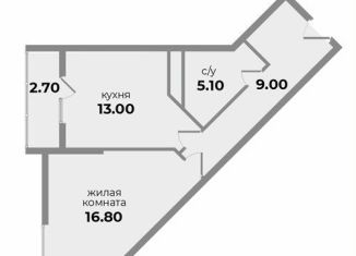 Продаю однокомнатную квартиру, 43.8 м2, Михайловск, Прекрасная улица, 17