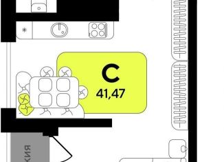 Продаю квартиру студию, 41.5 м2, Тюмень, Центральный округ