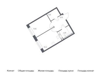 Продается однокомнатная квартира, 38.2 м2, Москва, жилой комплекс Эко Бунино, 14.2