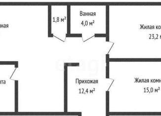 Продается 3-комнатная квартира, 81.7 м2, Краснодар, улица Адмирала Крузенштерна, 6/3