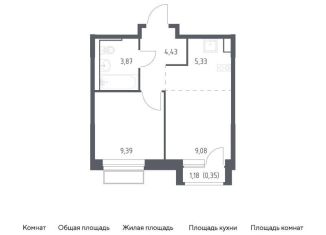 Продается однокомнатная квартира, 32.5 м2, Мытищи, жилой комплекс Долина Яузы, 3