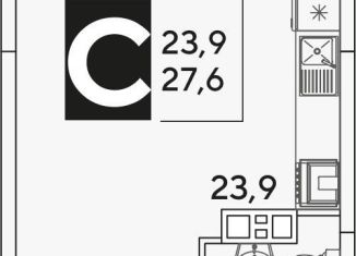 Продается квартира студия, 27.6 м2, Краснодарский край, улица Западный Обход, 39/2к5