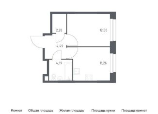 1-комнатная квартира на продажу, 34.2 м2, Москва, жилой комплекс Эко Бунино, 13