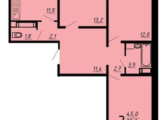 Продажа 3-ком. квартиры, 80.5 м2, Воронеж, улица Шишкова, 140Б/6