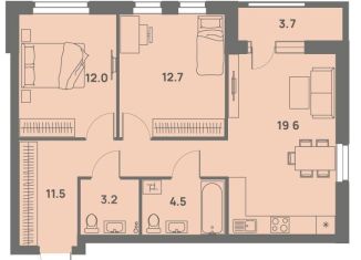 Продаю трехкомнатную квартиру, 65.4 м2, Пермь