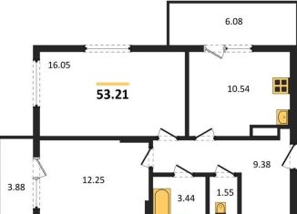 Продается 2-ком. квартира, 53.2 м2, Новосибирск, метро Берёзовая роща