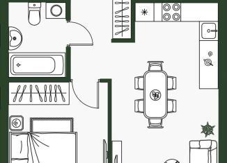 Продажа 1-ком. квартиры, 39.1 м2, Екатеринбург, ЖК Парковый Квартал, улица Цвиллинга, 7/6