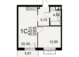 Продаю 1-комнатную квартиру, 45.5 м2, Тула, Хлебная площадь