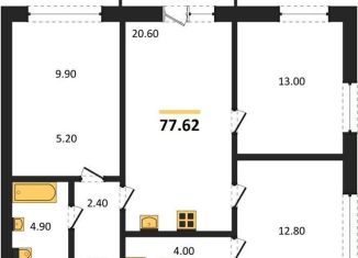 Продается 3-комнатная квартира, 77.6 м2, Новосибирск, метро Заельцовская, улица Аэропорт, 88