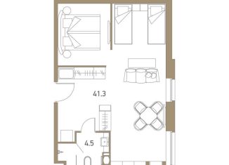 Продажа 2-комнатной квартиры, 46.2 м2, Санкт-Петербург, Центральный район, Херсонский проезд, 6