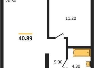 Однокомнатная квартира на продажу, 40.9 м2, Новосибирск, метро Заельцовская, улица Аэропорт, 88